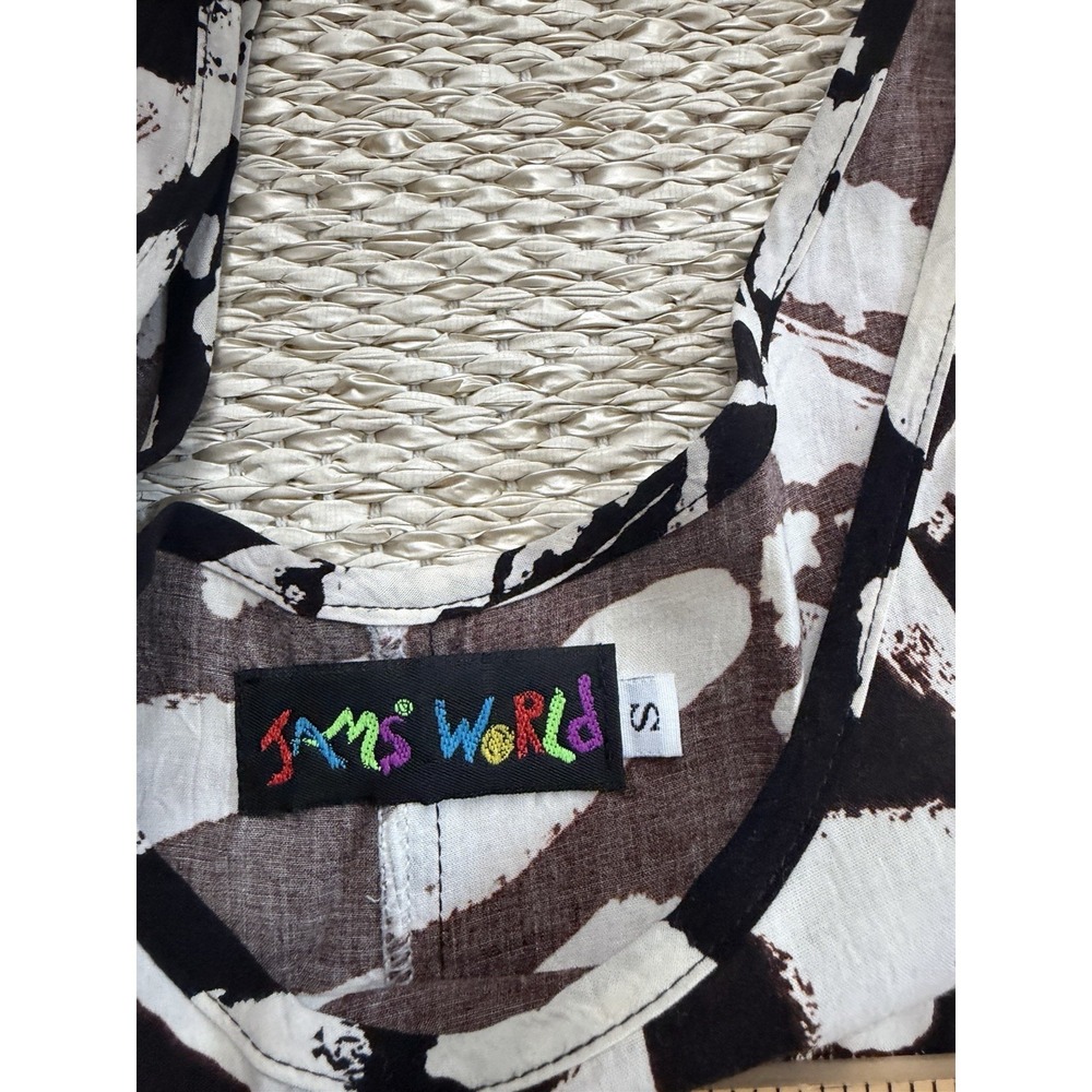 Vintage Jams World Long Dress Boho Tropical Patchwork Hippie Vacation Hawaiian - Picture 7 of 9